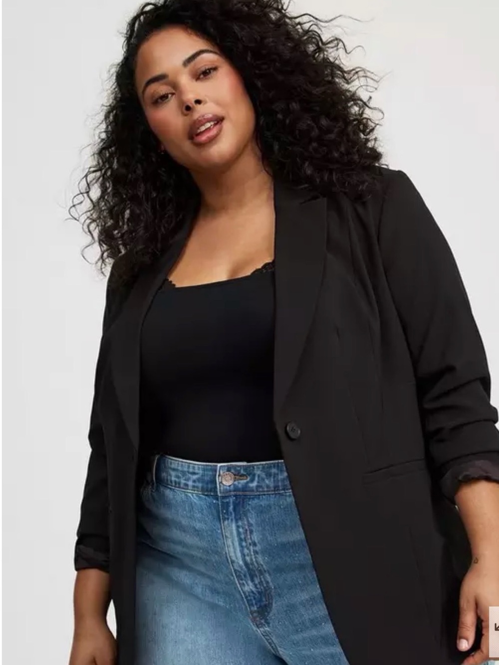 Torrid Size 3 Black Single-Button Blazer